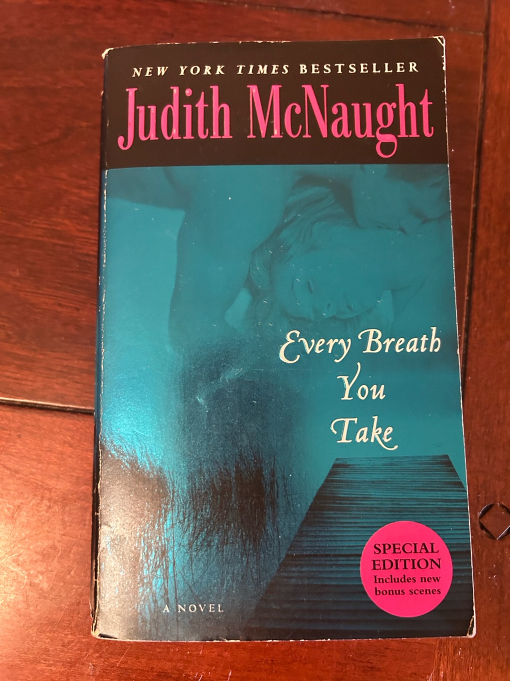 Judith McNaught "Every Breath You Take" - Teal & Pink Paperback Novel